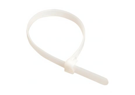 Хомут стяжний капроновий білий 200x7.5, 100 шт. [50] Virok OK20\8