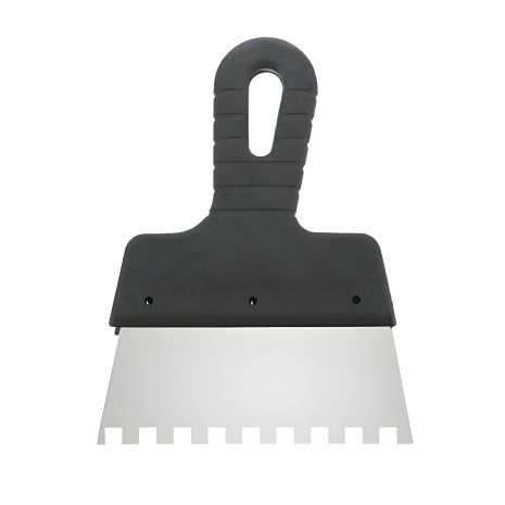 Нержавіючий шпатель із зубом 8×8 мм, 150 мм INTERTOOL KT-2158