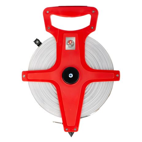 Рулетка геодезическая с полотном из стекловолокна 50 м*13 мм INTERTOOL MT-0755 Рулетка геодезическая с полотном из стекловолокна 50 м*13 мм INTERTOOL MT-0755