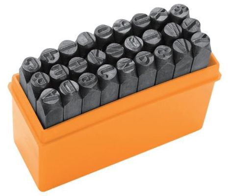 Комплект клейм буквы 27 шт 3х57 мм Tolsen 25101