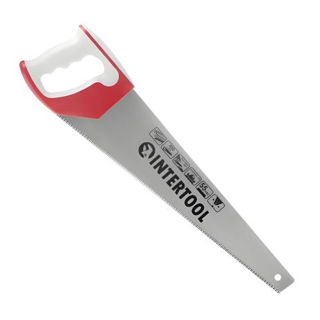 Ножівка для деревини 450 мм, з гартованим зубом, потрійне заточування, 11 зуб/дюйм INTERTOOL HT-3162