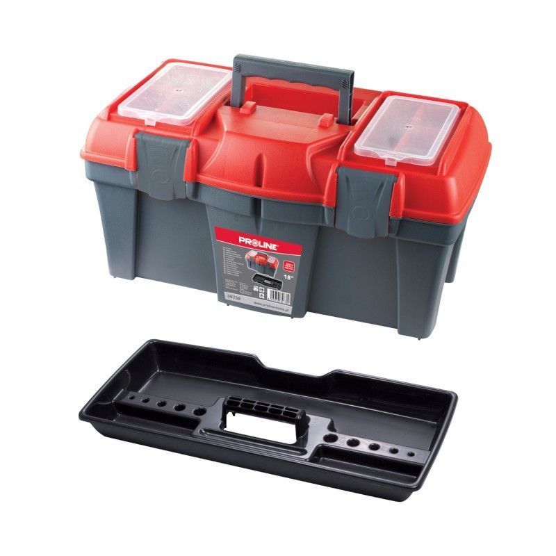 Ящик для інструментів 18", пластмасові замки PROLINE HD 35738 Ящик для інструментів 18", пластмасові замки PROLINE HD 35738