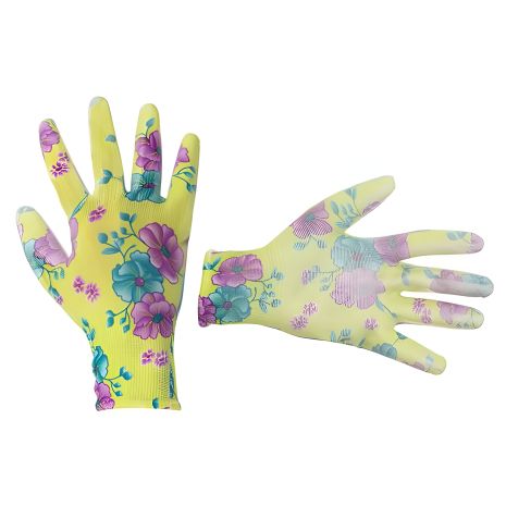 Рукавичка садова з нітриловим покриттям, зелена, 8" INTERTOOL SP-0161 Рукавичка садова з нітриловим покриттям, зелена, 8" INTERTOOL SP-0161