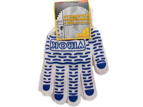 Трикотажные перчатки белого цвета с ПВХ (10 класс, 95% хлопка, 5% полиэстера), размер 10 Virok 83V102 Трикотажные перчатки белого цвета с ПВХ (10 класс, 95% хлопка, 5% полиэстера), размер 10 Virok 83V102
