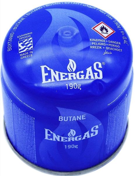 Балон газовий 1-разовий ENERGAS пробивний. 190г/330мол. тип 200 BUTAN (E417) VIROK ENE190