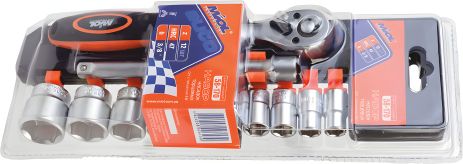 Набор торцевых насадок с трещоткой 1/2" 20 шт. MIOL 58-148