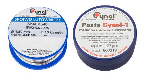 Topex 44E732 Набір для паяння, припій, каніфоль; припій 60% Sn, O 1.5 мм, SW21, 100 г, флюс 35 мл