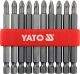 Набор отверточных насадок 1/4" PH2 75 мм 10 шт., Yato YT-0480