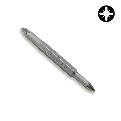 Насадка 1/4" з подвійним наконечником PZ1xPZ2, L75 мм, TOPTUL FKBA0102