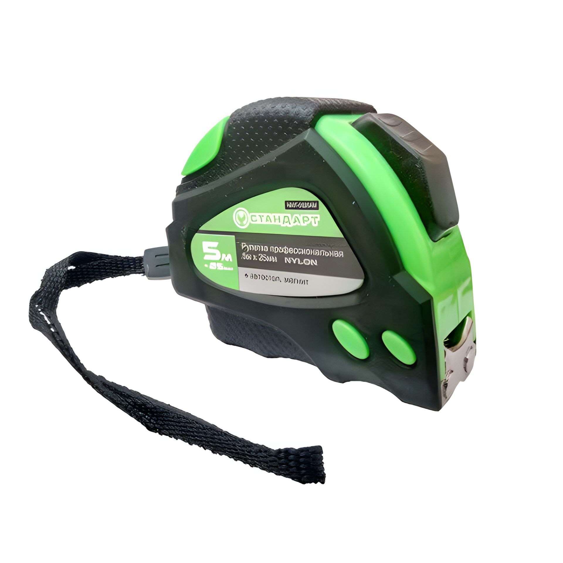 Професійна рулетка NYLON з автостопом полотна та магнітом 5м*25мм СТАНДАРТ STANDART NMT-0525AM Професійна рулетка NYLON з автостопом полотна та магнітом 5м*25мм СТАНДАРТ STANDART NMT-0525AM