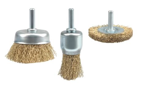 Набір щіток-крацювань зі стрижнем (3 шт.), Vorel (06989) Набір щіток-крацювань зі стрижнем (3 шт.), Vorel (06989)