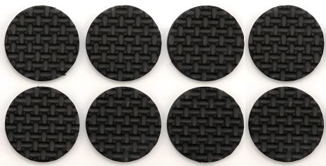 Протектор самоклеящийся 38 мм, набор 8 шт черные [24/432] Vorel 74887