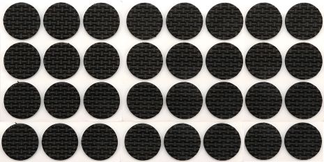Самоклеющиеся войлочные протекторы 18 мм/32 шт - черные Vorel 74885