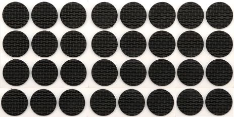 Самоклеющиеся войлочные протекторы 18 мм/32 шт - черные Vorel 74885