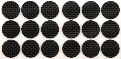 Набір самоклеючих повстяних протекторів, 25 мм/18 шт.-чорні, Vorel 74886