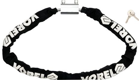 Цепной велосипедный замок Vorel 7x1200мм (модель 77881) Цепной велосипедный замок Vorel 7x1200мм (модель 77881)