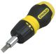 Отвертка укороченная с храповым механизмом и 6 вставками STANLEY 0-66-358 "® Multibit Ratchet Stubby"