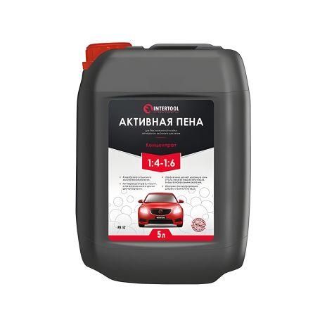 Концентрат активної піни для безконтактного миття, обсяг 5 л (співвідношення 1:4-1:6), для апаратів високого тиску INTERTOOL FS-9015