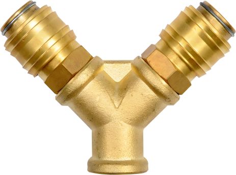 Пневмодвійник 1/4'' з різьбленням 3/8'' Yato YT-24091 Пневмодвійник 1/4'' з різьбленням 3/8'' Yato YT-24091