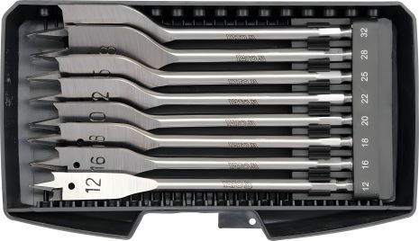 Набір пір'яних свердлів по дереву 12-32 мм Yato YT-3259, розширений асортимент