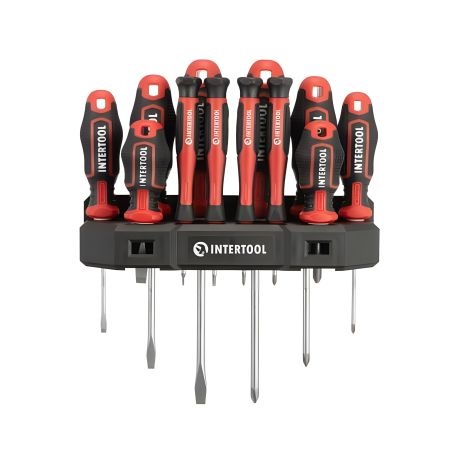 Набор отверток, 12 ед., S2, 38-125 мм, STORM INTERTOOL VT-3442