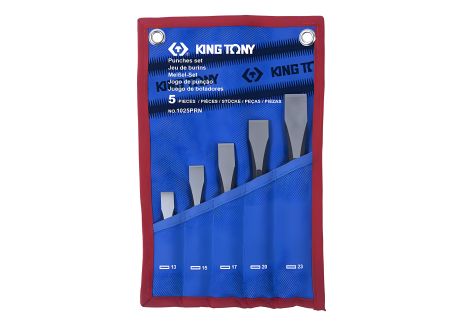 Набор зубил 5 ед. в чехле от KING TONY (1025PRN)