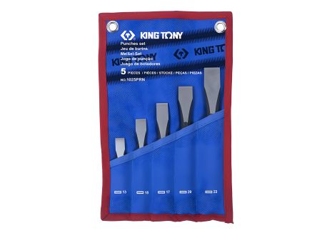 Набір зубил 5 штук у чохлі KING TONY 1025PRN Набір зубил 5 штук у чохлі KING TONY 1025PRN