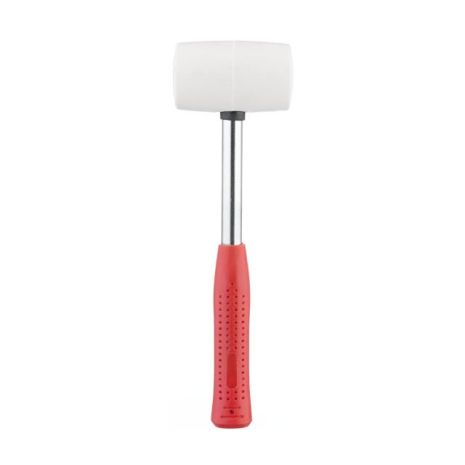 Киянка гумова, 450 г, 65 мм, бiла гума, металева ручка INTERTOOL HT-0227