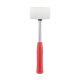 Киянка гумова, 450 г, 65 мм, бiла гума, металева ручка INTERTOOL HT-0227