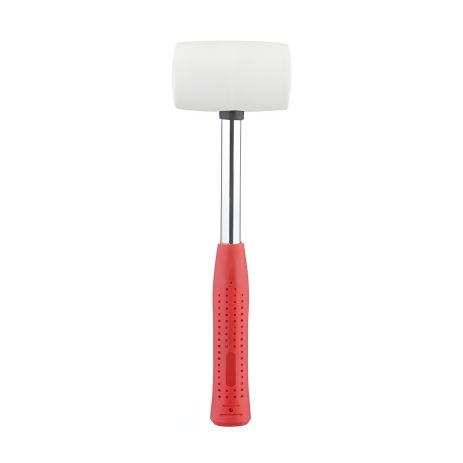 Киянка гумова, 450 г, 65 мм, бiла гума, металева ручка INTERTOOL HT-0227