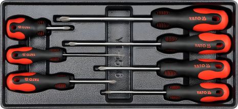 Вставка ложемент для ящика с набором из 7 крестовых отвёрток Yato YT-5536