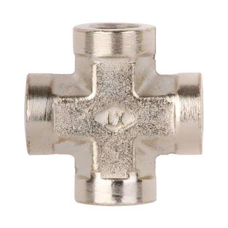 Крестовое соединение с внутренней резьбой 1/4" INTERTOOL PT-1864 Крестовое соединение с внутренней резьбой 1/4" INTERTOOL PT-1864