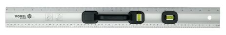 Столярна лінійка алюмінієва, 2 вічка, довжина 600 мм, бренд Vorel, артикул 19770