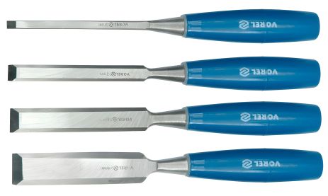 Набір стамесок Vorel 4 шт. з пластиковими ручками Набір стамесок Vorel 4 шт. з пластиковими ручками