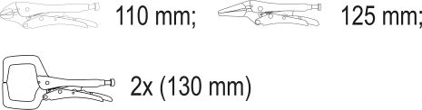 Зварювальні кліщі, набір 4 шт. Vorel 44330