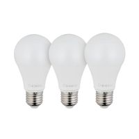 Набор светодиодных ламп 3 шт., LL-0015, LED A60, E27, 12 Вт, 150-300 В, 4000 K, 30000 ч, гарантия 3 года INTERTOOL LL-3015