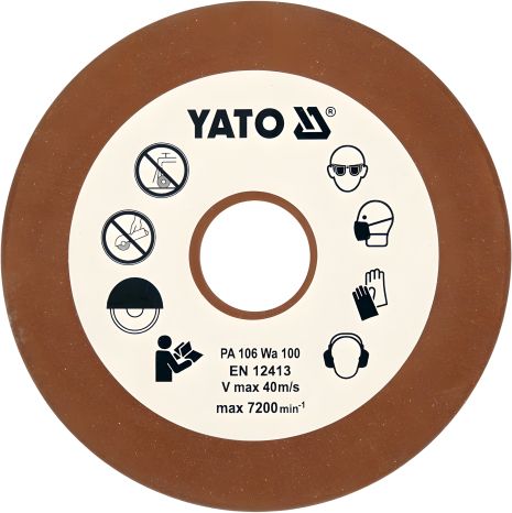 Отрезных цепей точильный диск, Ø= 108/23, t= 3,2 мм, G 100 из керамики для станка Yato YT-84991