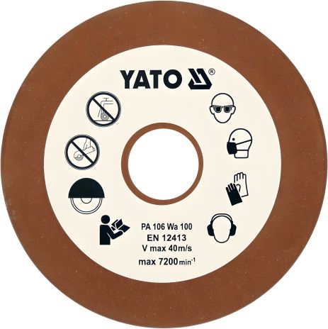 Отрезных цепей точильный диск, Ø= 108/23, t= 3,2 мм, G 100 из керамики для станка Yato YT-84991