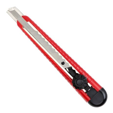 Сегментний ніж INTERTOOL HT-0511, 9 мм, металева напрямна, гвинтова фіксація Сегментний ніж INTERTOOL HT-0511, 9 мм, металева напрямна, гвинтова фіксація