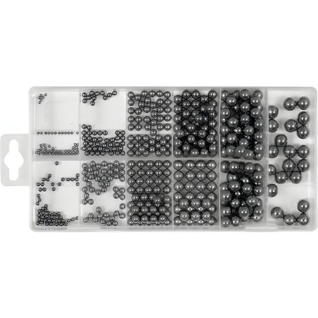 Набор стальных шариков Ø = 3/32 " - 13/32", 470 шт. Yato YT-06680