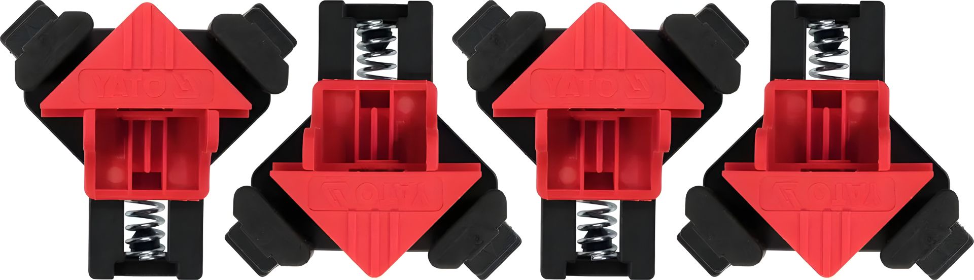 Пружинні кутові струбцини (90°) для робочого діапазону 5-22 мм, 4 шт., Yato YT-64300 Пружинні кутові струбцини (90°) для робочого діапазону 5-22 мм, 4 шт., Yato YT-64300