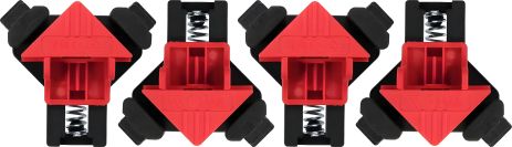 Пружинні кутові струбцини (90°) для робочого діапазону 5-22 мм, 4 шт., Yato YT-64300 Пружинні кутові струбцини (90°) для робочого діапазону 5-22 мм, 4 шт., Yato YT-64300