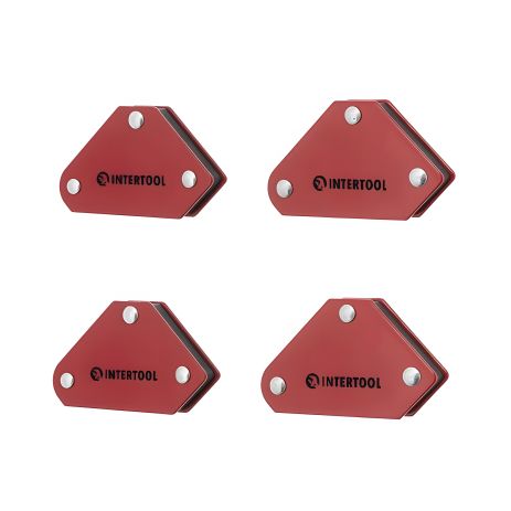 Набор держателей магнитных для сварки, 4 шт, 45°, 90°, 135°, 4 кг, 53×37×47×7 мм INTERTOOL MW-0008
