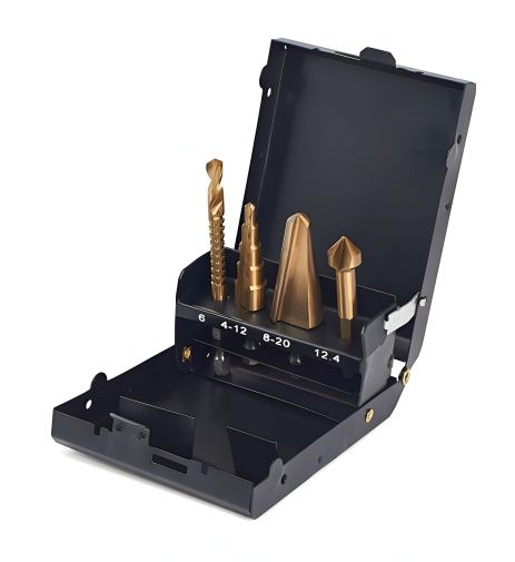 Miol 23-320 - Набор сверл по металлу HSS 4241, TiN, 4 шт