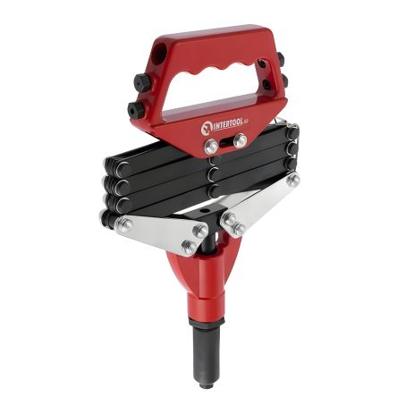 Пістолет заклепувальний, зі складаним механізмом, 800 мм, діаметр застосовуваної заклепки: 2,4, 3,2, 4,0, 4,8 мм INTERTOOL RT-0007