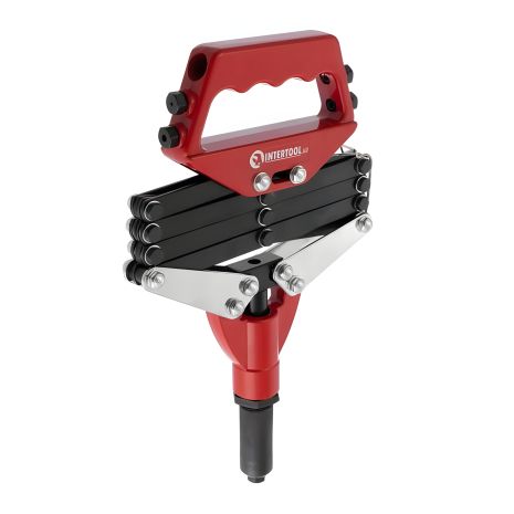 Пистолет заклепочный, со складным механизмом, 800 мм, диаметр применяемой заклепки: 2,4, 3,2, 4,0, 4,8 мм INTERTOOL RT-0007