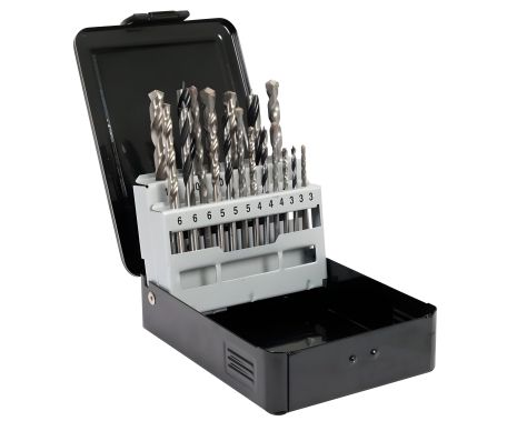 Набір свердел по металу, бетону, дереву, Ø = 3-10 мм, 18 шт. Yato YT-43490 Набір свердел по металу, бетону, дереву, Ø = 3-10 мм, 18 шт. Yato YT-43490