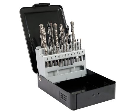 Набір свердел по металу, бетону, дереву, Ø = 3-10 мм, 18 шт. Yato YT-43490