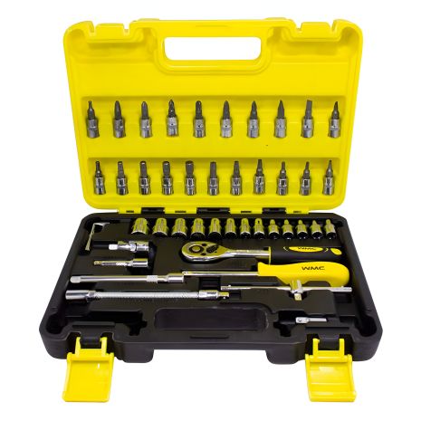 Инструментальный набор 46 предметов 1/4"(6-гр.) WMC TOOLS WT-2462-5 EURO