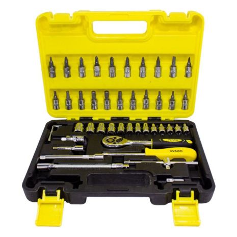 Набір інструментів 46 предметів 1/4" (6-гр.) WMC TOOLS WT-2462-5 EURO